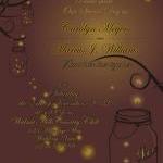 Mason Jar Fireflies Wedding Suite Invitation Rsvp..